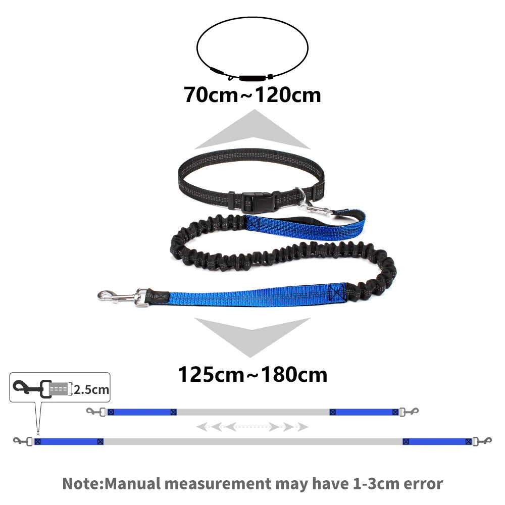 Adjustable Hand Free Dog Leash for Pet Walking Running or Jogging