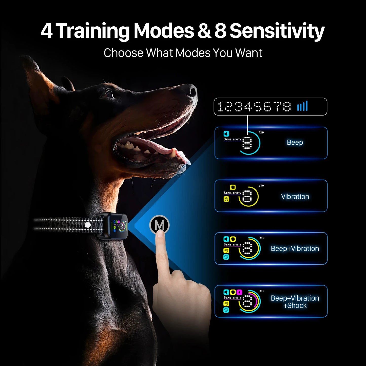 Anti Bark Training Collar For Dog Antiladridos Barking Electric Sheet Stuff Accsesories Pet Stopper Waterproof Vibrator Supplies