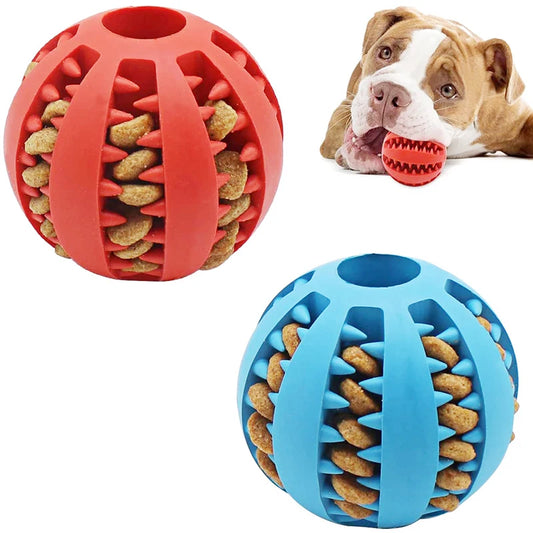 Interactive Dog Chew Toys/Tooth Cleaning Elasticity Dog Toy Rubber Ball